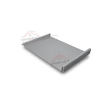 Простой вертикальный паз (гладкий) 0,5 Satin с пленкой на замках RAL 7004 сигнальный серый.