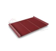 Простой вертикальный паз (профилированный) 0,5 Satin с пленкой на замках RAL 3011 коричнево-красный