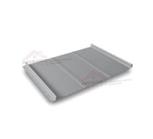 Простой вертикальный паз (профилированный) 0,5 Satin с пленкой на замках RAL 7004 сигнальный серый