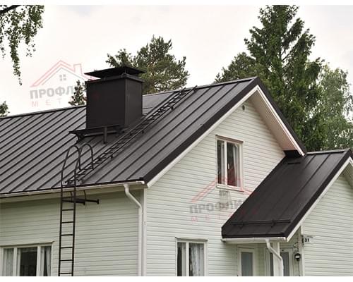 Простой вертикальный паз (профилированный) 0,5 Satin с пленкой на замках RR 32 темно-коричневый