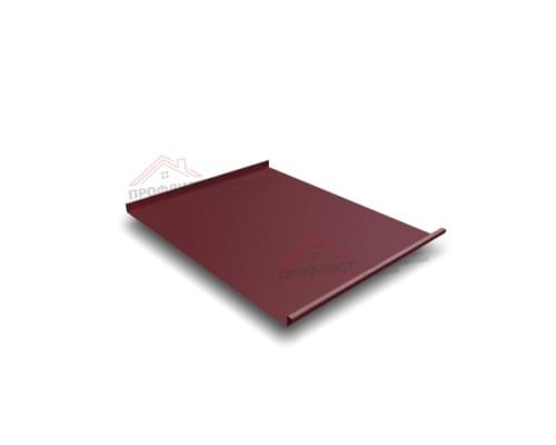 Простой горизонтальный паз (гладкий) 0,5 Velur20 с пленкой на замках RAL 3005 красное вино.