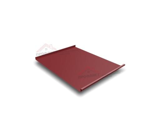 Простой горизонтальный паз (гладкий) 0,45 PE с пленкой на замках RAL 3011 коричнево-красный.