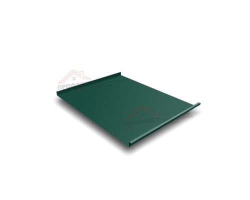 Простой горизонтальный паз (гладкий) 0,45 PE с пленкой на замках RAL 6005 зеленый мох.