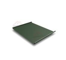 Простой горизонтальный паз (гладкий) 0,5 Velur20 с пленкой на замках RAL 6020 хромовая зелень.