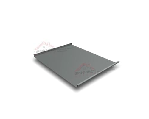 Простой горизонтальный паз (гладкий) 0,45 PE с пленкой на замках RAL 7005 мышино-серый.