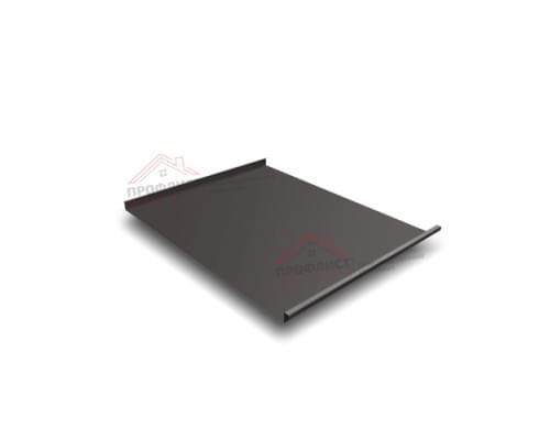 Простой горизонтальный паз (гладкий) 0,5 Satin с пленкой на замках RR 32 темно-коричневый.