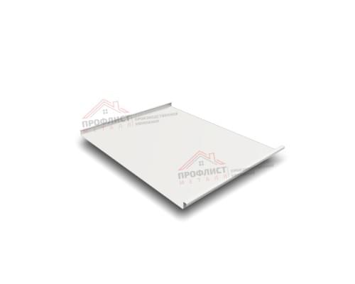 Простой горизонтальный паз (гладкий) 0,45 PE с пленкой на замках RAL 9003 сигнальный белый.
