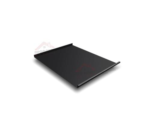 Простой горизонтальный паз (гладкий) 0,5 Velur20 с пленкой на замках RAL 9005 черный. Простой горизонтальный паз (гладкий) 0,5 Velur20 с пленкой на замках RAL 9005 черный.