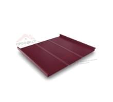 Простой горизонтальный паз (профилированный) 0,5 Satin с пленкой на замках RAL 3005 красное вино