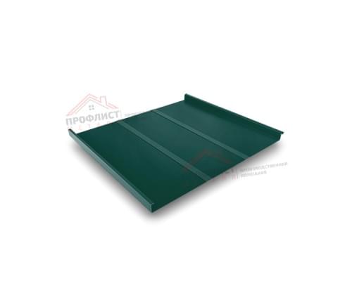 Простой горизонтальный паз (профилированный) 0,5 Quarzit lite с пленкой на замках RAL 6005 зеленый мох