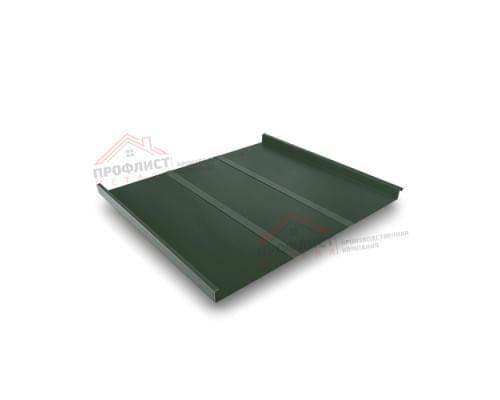 Простой горизонтальный паз (профилированный) 0,5 Velur20 с пленкой на замках RAL 6020 хромовая зелень