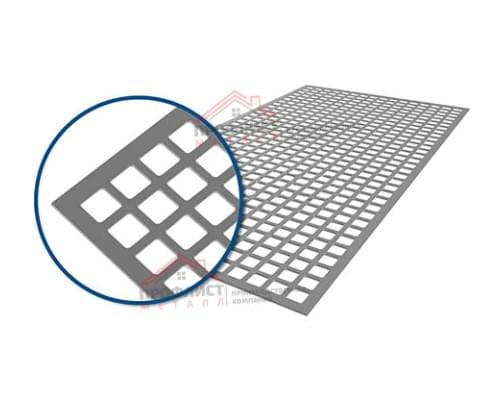 Перфорированный лист нержавеющий AISI 304 Qg 10,0-15,0 3x1000x2000мм