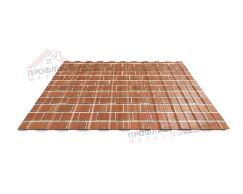 Профнастил С8-0.5, Ширина-1150мм, ECOSTEEL Кирпич Профнастил С8-0.5, Ширина-1150мм, ECOSTEEL Кирпич