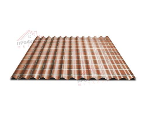 Профнастил МП18-0.5, Ширина-1100,ECOSTEEL Кирпич