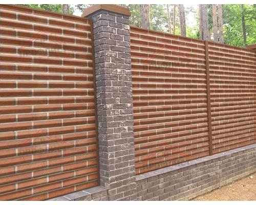 Профнастил МП18-0.5, Ширина-1100,ECOSTEEL Кирпич