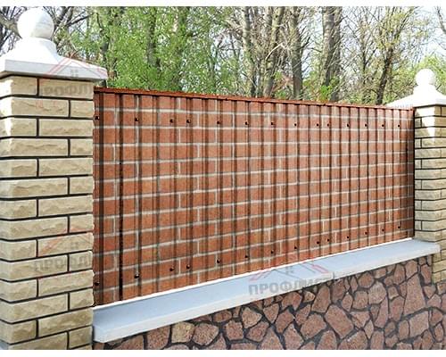 Профнастил МП20-1100-0.5 ECOSTEEL Кирпичная Кладка Профнастил МП20-1100-0.5 ECOSTEEL Кирпичная Кладка