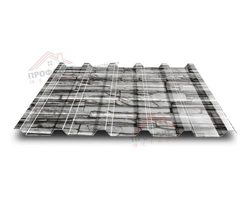 Профнастил МП35-0.5, Ширина-1035, ECOSTEEL Белый Плитняк Профнастил МП35-0.5, Ширина-1035, ECOSTEEL Белый Плитняк