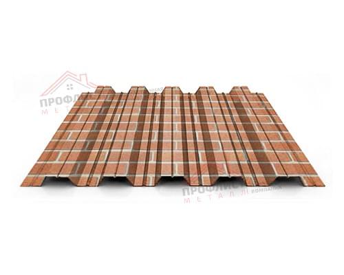 Профнастил НС35-0.5, Ширина-1000, ECOSTEEL Кирпичная Кладка Профнастил НС35-0.5, Ширина-1000, ECOSTEEL Кирпичная Кладка