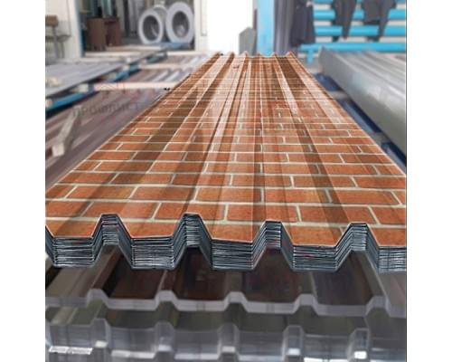 Профнастил С44-1000-0.5 ECOSTEEL Кирпич Профнастил С44-1000-0.5 ECOSTEEL Кирпич