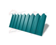 Профнастил фигурный С20 - 0,45 Окрас - Б, ПЭ RAL 5021 водная синь.