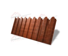 Профнастил фигурный С20 - 0,45 Окрас - Б, Print Elite с пленкой Cherry Wood.