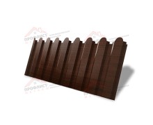 Профнастил фигурный С20 - 0,45 Окрас - Б, Print Elite Choco Wood.