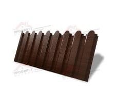 Профнастил фигурный С20 - 0,45 Окрас - А, Print Elite Choco Wood.