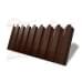 Профнастил фигурный С20 - 0,45 Окрас - А, Print Elite Choco Wood.