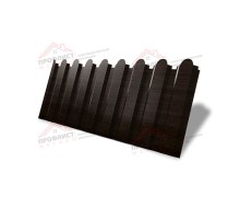 Профнастил фигурный С20 - 0,45 Окрас - Б, Print Elite с пленкой Coffee Wood.