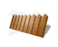 Профнастил фигурный С20 - 0,45 Окрас - Б, Print Elite с пленкой Golden Wood.