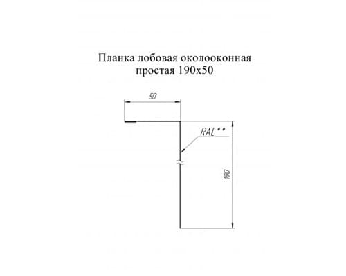 Планка лобовая/околооконная простая 190х50 0,5 Atlas