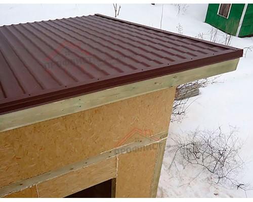 Планка конька односкатной кровли 160x160 0,45 Drap