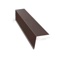 Планка конька односкатной кровли 160x160 0,5 PurLite Мatt