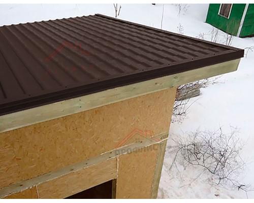 Планка конька односкатной кровли 160x160 0,45 Drap