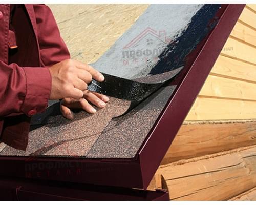 Планка ветровая для мягкой кровли 100х20х70 0,5 Rooftop Matte