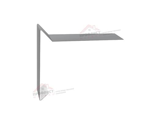 Планка ветровая для мягкой кровли 100х20х100 0,5 Satin с пленкой
