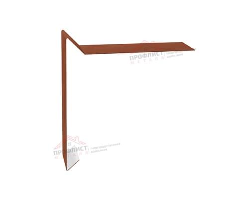 Планка ветровая для мягкой кровли 130х25х100 0,5 Satin Мatt Планка ветровая для мягкой кровли 130х25х100 0,5 Satin Мatt