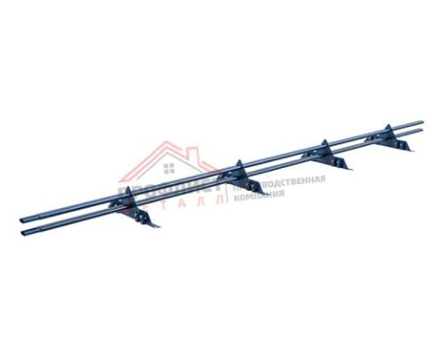 Снегозадержатель для Фальцевой кровли ОЦ с круглой трубой d25мм L=3000мм (4 опоры 1,5мм)