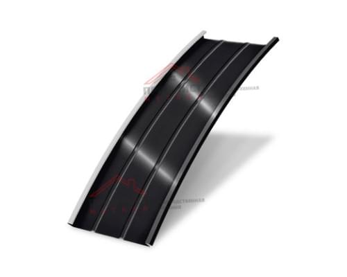 Продольно-гнутый фальц профилированный 550-0,5 Quarzit lite RAL 9005 Продольно-гнутый фальц профилированный 550-0,5 Quarzit lite RAL 9005