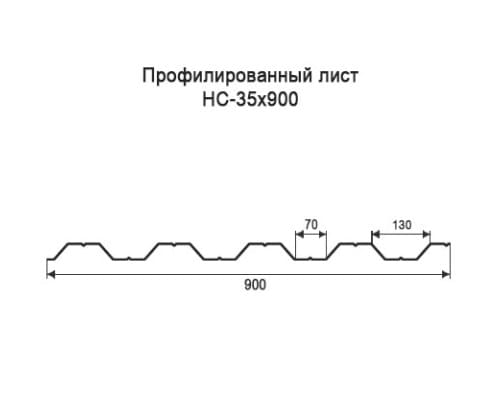 Профнастил НС35 с нестандартной шириной 0,90 м толщина 0,35 оцинкованный Профнастил НС35 с нестандартной шириной 0,90 м толщина 0,35 оцинкованный