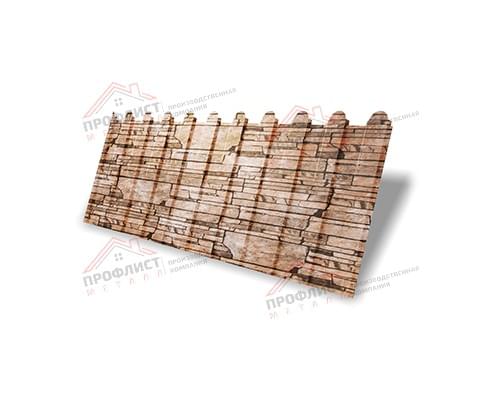 Профнастил фигурный C8 - 0,45 Print Elite Sand Stone. Профнастил фигурный C8 - 0,45 Print Elite Sand Stone.