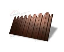 Профнастил фигурный С10 - 0,45 Окрас - А, Print Elite Choco Wood.