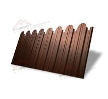 Профнастил фигурный С10 - 0,45 Окрас - Б, Print Elite с пленкой Choco Wood.