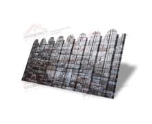 Профнастил фигурный С10 - 0,45 Окрас - А, Print Elite с пленкой Fine Stone.