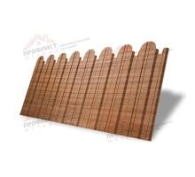 Профнастил фигурный С10 - 0,45 Окрас - Б, Print Elite с пленкой Honey Wood.