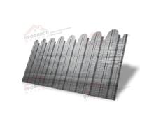 Профнастил фигурный С10 - 0,45 Окрас - А, Print Premium Silver Wood.