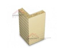 Горизонтальная угловая сэндвич панель с минеральной ватой, ширина 1000 мм, толщина 120 мм, 0.5/0.5 Текстурированный полиэстер