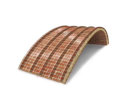 Арочная сэндвич-панель с минеральной ватой, ширина 1000 мм, толщина 20 мм, 0.5/0.5, Экостил (Ecosteel)