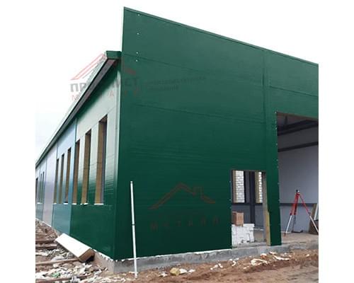 Вертикальная угловая сэндвич панель с минеральной ватой, ширина 1200 мм, толщина 10 мм, 0.5/0.5 Полиэстер