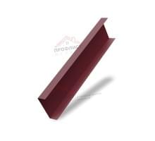 Декоративная накладка на столб жалюзи Milan,Tokyo 0,5 Satin с пленкой RAL 3005 красное вино